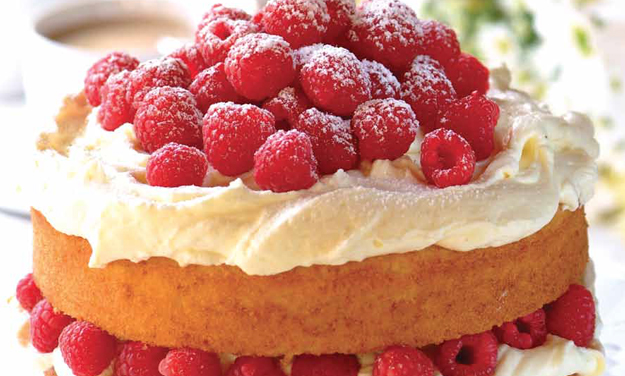 Raspberries & White Chocolate Cake Recipe | Bake with Stork