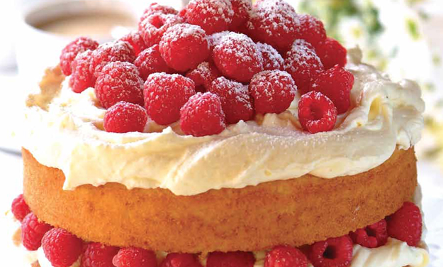 Raspberries & White Chocolate Cake Recipe | Bake with Stork
