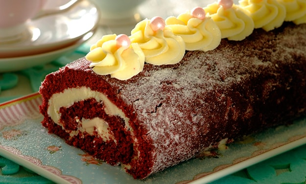 Red Velvet Swiss Roll Recipe | Bake with Stork