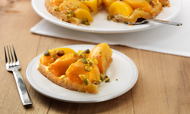 Upside Down Peach Tart Recipe | Bake with Recipe