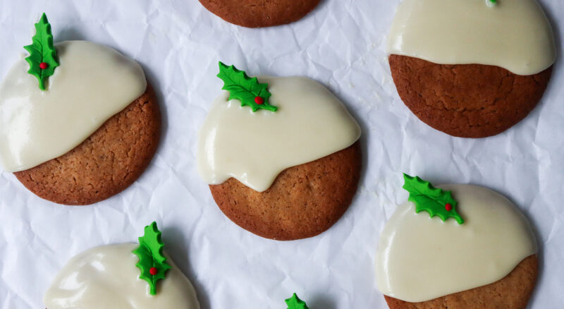 Syrup Snowed Glazed Ginger Snaps