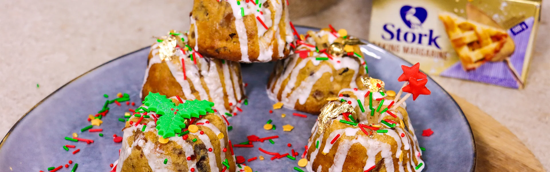 Mini Christmas Puddings - Stork