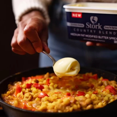 Curried Samp & Beans with Peppadews