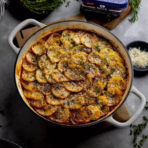 Beef Stew with Potato Gratin